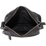 Компактна чоловіча чорна сумка через плече з м'якої шкіри Tiding Bag (15807) - 5