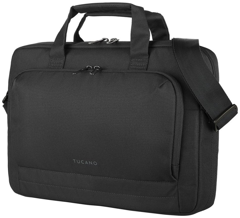 Текстильная сумка для ноутбука до 14" через плечо Tucano Star черного цвета 103630 modnotak фото №2