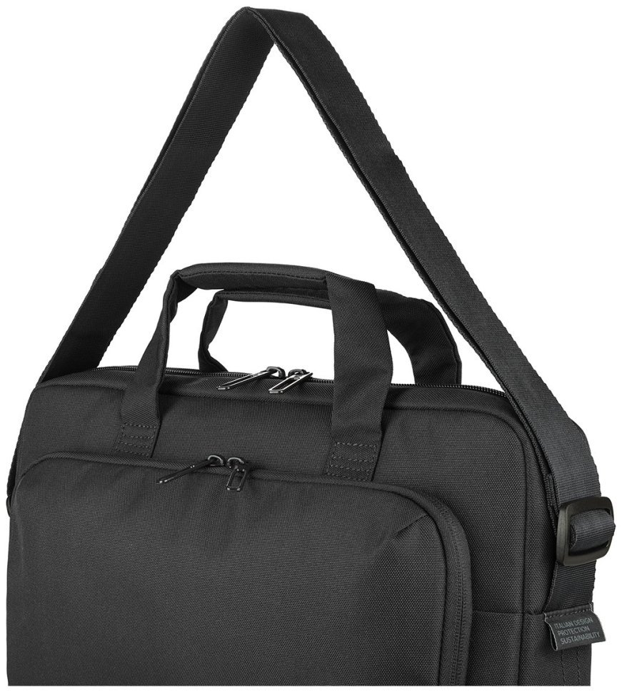 Текстильная сумка для ноутбука до 14" через плечо Tucano Star черного цвета 103630 modnotak фото №5