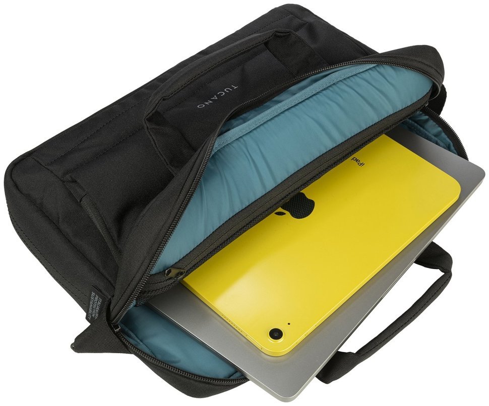 Текстильная сумка для ноутбука до 14" через плечо Tucano Star черного цвета 103630 modnotak фото №7