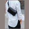 Черная поясная сумка из натуральной кожи BlankNote Dropbag Maxi (12687) - 8