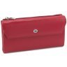 Длинный женский кошелек из натуральной кожи в ярком красном цвете ST Leather 73830 - 1