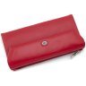 Длинный женский кошелек из натуральной кожи в ярком красном цвете ST Leather 73830 - 3