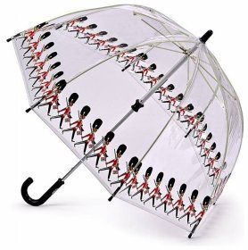 Детский зонт-трость Fulton Funbrella-4 C605 Guards (Прозрачный с солдатиками Королевской гвардии, механика) 93830