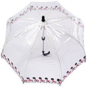 Детский зонт-трость Fulton Funbrella-4 C605 Guards (Прозрачный с солдатиками Королевской гвардии, механика) 93830