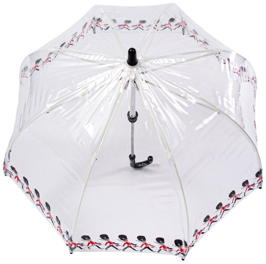 Детский зонт-трость Fulton Funbrella-4 C605 Guards (Прозрачный с солдатиками Королевской гвардии, механика) 93830 modnotak фото №2