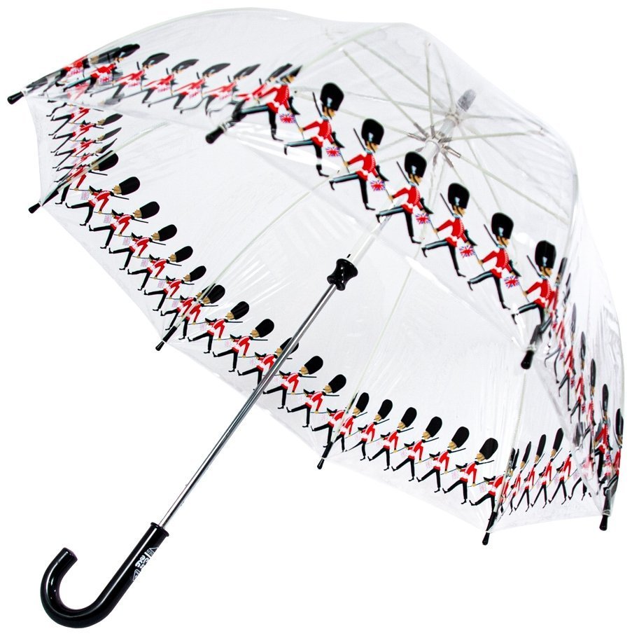 Детский зонт-трость Fulton Funbrella-4 C605 Guards (Прозрачный с солдатиками Королевской гвардии, механика) 93830 modnotak фото №3