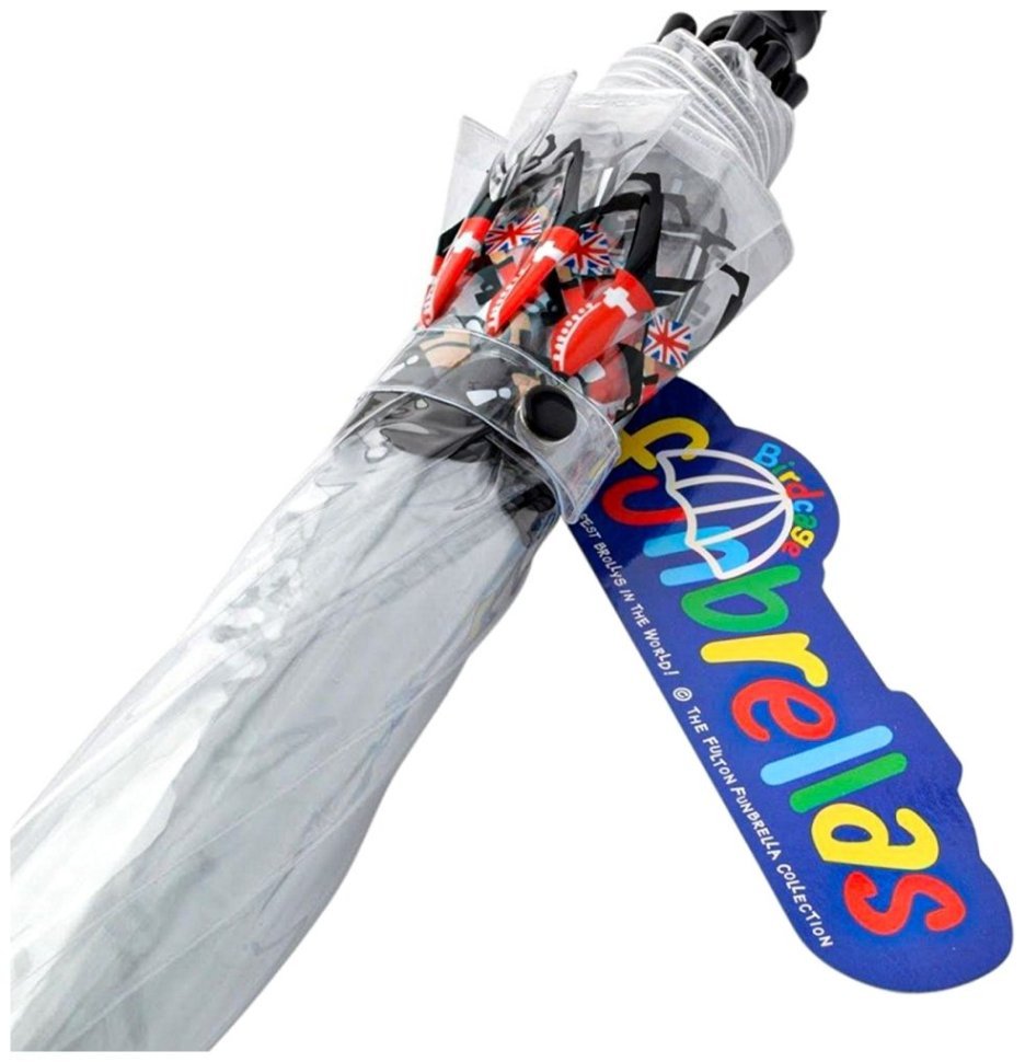 Детский зонт-трость Fulton Funbrella-4 C605 Guards (Прозрачный с солдатиками Королевской гвардии, механика) 93830 modnotak фото №7