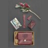 Женский подарочный набор из винтажной кожи (сумка, картхолдер, браслет, брелок) BlankNote (12351) - 3