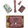 Женский подарочный набор из винтажной кожи (сумка, картхолдер, браслет, брелок) BlankNote (12351) - 1