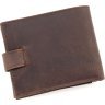 Темно-коричневе чоловіче шкіряне портмоне з блоком під карти та документи KARYA (18270) - 3