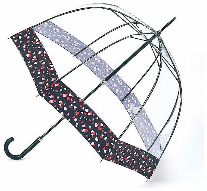 Зонт женский Fulton L866 Birdcage-2 Luxe Love Hearts (Трость, механика, прозрачный с принтом сердечек) 94130 фото №1 Зонт женский Fulton L866 Birdcage-2 Luxe Love Hearts (Трость, механика, прозрачный с принтом сердечек) 94130 modnotak фото №1