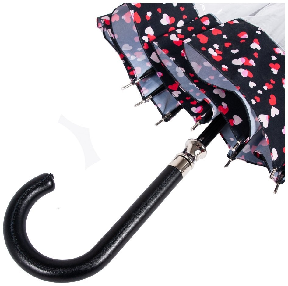 Зонт женский Fulton L866 Birdcage-2 Luxe Love Hearts (Трость, механика, прозрачный с принтом сердечек) 94130 фото №7 Зонт женский Fulton L866 Birdcage-2 Luxe Love Hearts (Трость, механика, прозрачный с принтом сердечек) 94130 modnotak фото №7