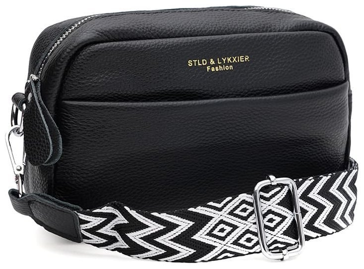 Повседневная кроссбоди сумка для женщин из фактурной кожи Borsa Leather 104530 черного цвета фото №1 Повседневная кроссбоди сумка для женщин из фактурной кожи Borsa Leather 104530 черного цвета modnotak фото №1