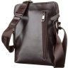 Мужская сумка через плечо из гладкой кожи коричневого цвета от украинского производителя SHVIGEL (11100) - 2