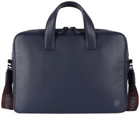 Кожаная деловая мужская сумка для ноутбука Brampton London Maven 94530 (Синего цвета, до 14")