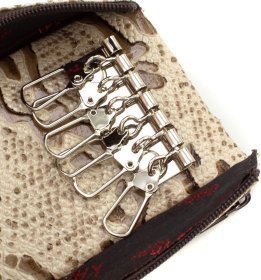 Большая кожаная ключница на два отделения KARYA (17599)