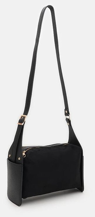 Практичная женская сумка из качественного кожзама через плечо Monsen 94630 черного цвета modnotak фото №2