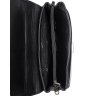 Мужской кожаный портфель с ярко-выраженной фактурой черного цвета Desisan (19121) - 7