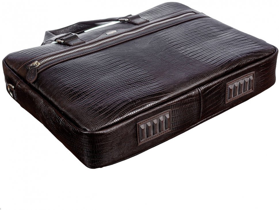 Кожаная сумка под документы или ноутбук горизонтального типа Desisan (810-142)