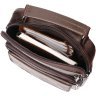 Коричневая мужская сумка-барсетка вертикального формата из натуральной кожи флотар Vintage 2421952 - 5