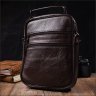 Коричневая мужская сумка-барсетка вертикального формата из натуральной кожи флотар Vintage 2421952 - 8