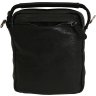 Оригинальная мужская сумка-барсетка из черной кожи Vip Collection (21100) - 2
