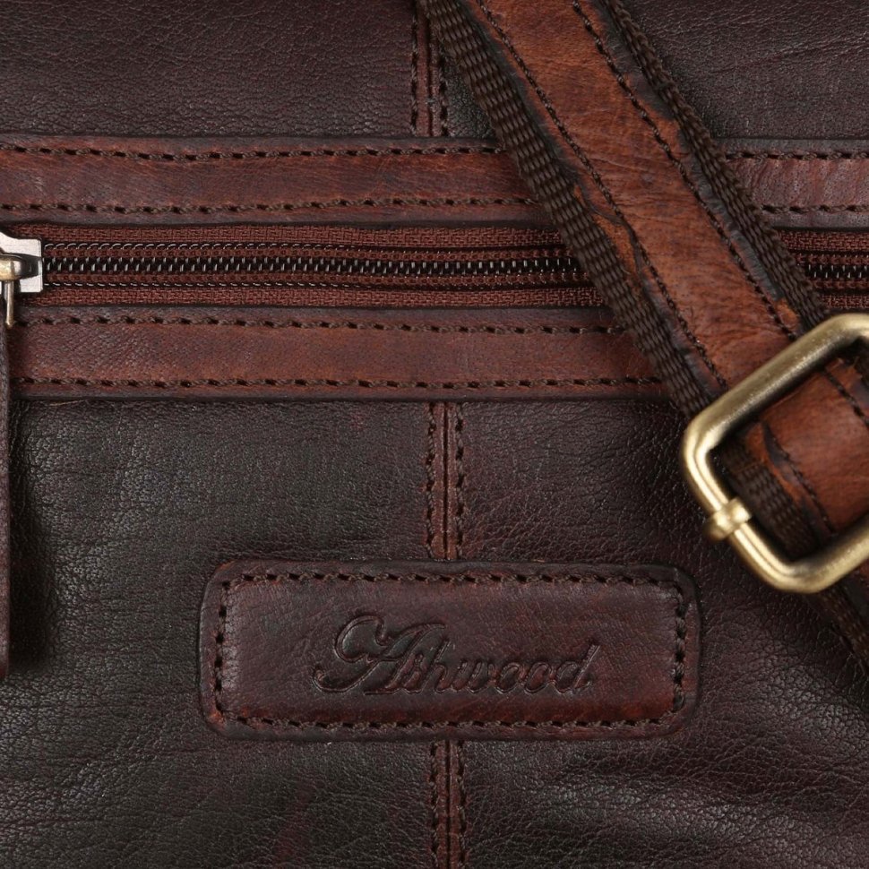 Мужская кожаная сумка через плечо с клапаном на магните Ashwood G31 коричневого цвета 95430 modnotak фото №5