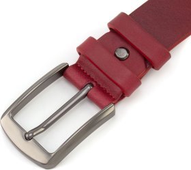 Жіночий ремінь з натуральної шкіри червоного кольору REMAR (35153)