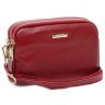 Червона жіноча сумка-кроссбоді з фактурної шкіри на дві блискавки Borsa Leather (19349) - 1