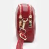 Красная женская сумка-кроссбоди из фактурной кожи на две молнии Borsa Leather (19349) - 4