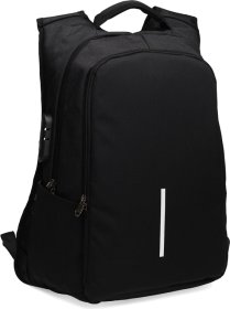 Недорогий чоловічий рюкзак для роботи або навчання з чорного поліестеру Remoid (21472)