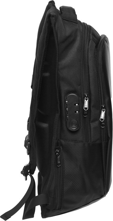 Недорогой мужской рюкзак для работы или учебы из черного полиэстера Remoid (21472)