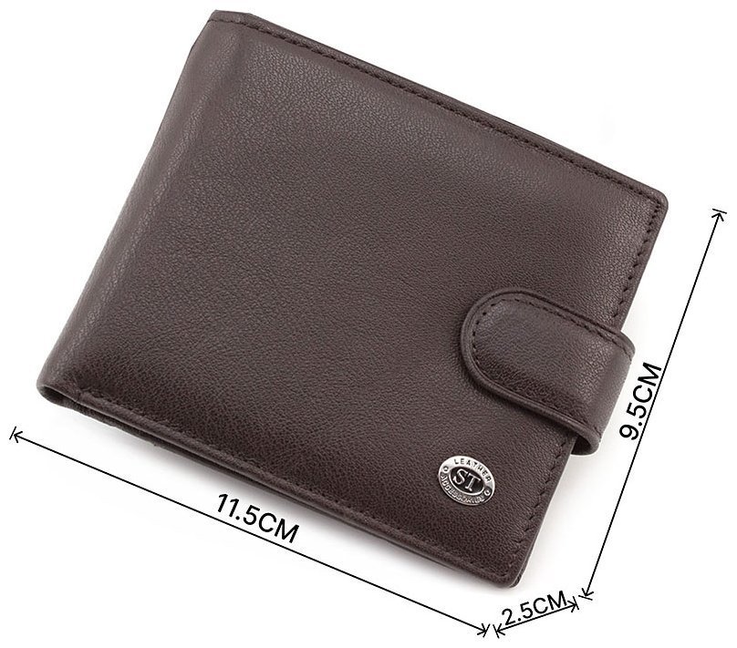 Кожаное мужское портмоне на застежке ST Leather (18839) modnotak фото №3