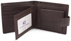 Шкіряне чоловіче портмоне на застібці ST Leather (18839)