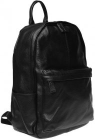 Черный мужской городской рюкзак из кожи флотар Keizer (19233)