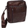 Чоловічі шкіряні сумки через плече в коричневому кольорі Borsa Leather (21395) - 1