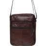 Чоловічі шкіряні сумки через плече в коричневому кольорі Borsa Leather (21395) - 3