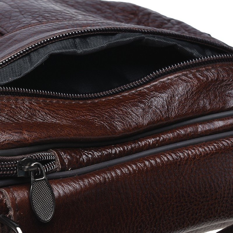 Чоловічі шкіряні сумки через плече в коричневому кольорі Borsa Leather (21395)