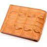 Яскраве портмоне з натуральної шкіри крокодила рудого кольору CROCODILE LEATHER (024-18162) - 2