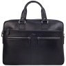 Портфель из фактурной кожи для ноутбука и документов А4 Desisan 107230 черного цвета через плечо modnotak фото - 1