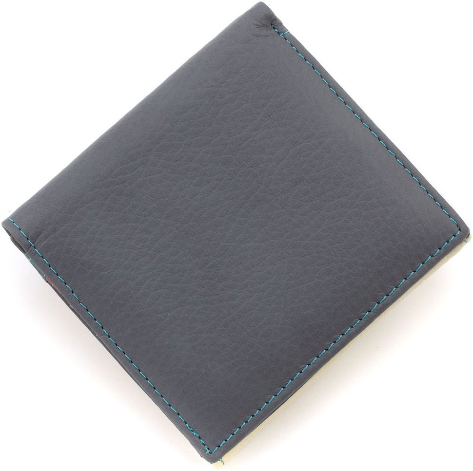 Шкіряний жіночий різнокольоровий гаманець компактного розміру ST Leather 1767230