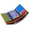 Кожаный женский кошелек в разноцветном окрасе с фиксацией на магниты ST Leather 1767330 - 5