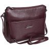 Вместительная женская сумка из кожи флотар на плечо Desisan 107430 бордового цвета modnotak фото - 5