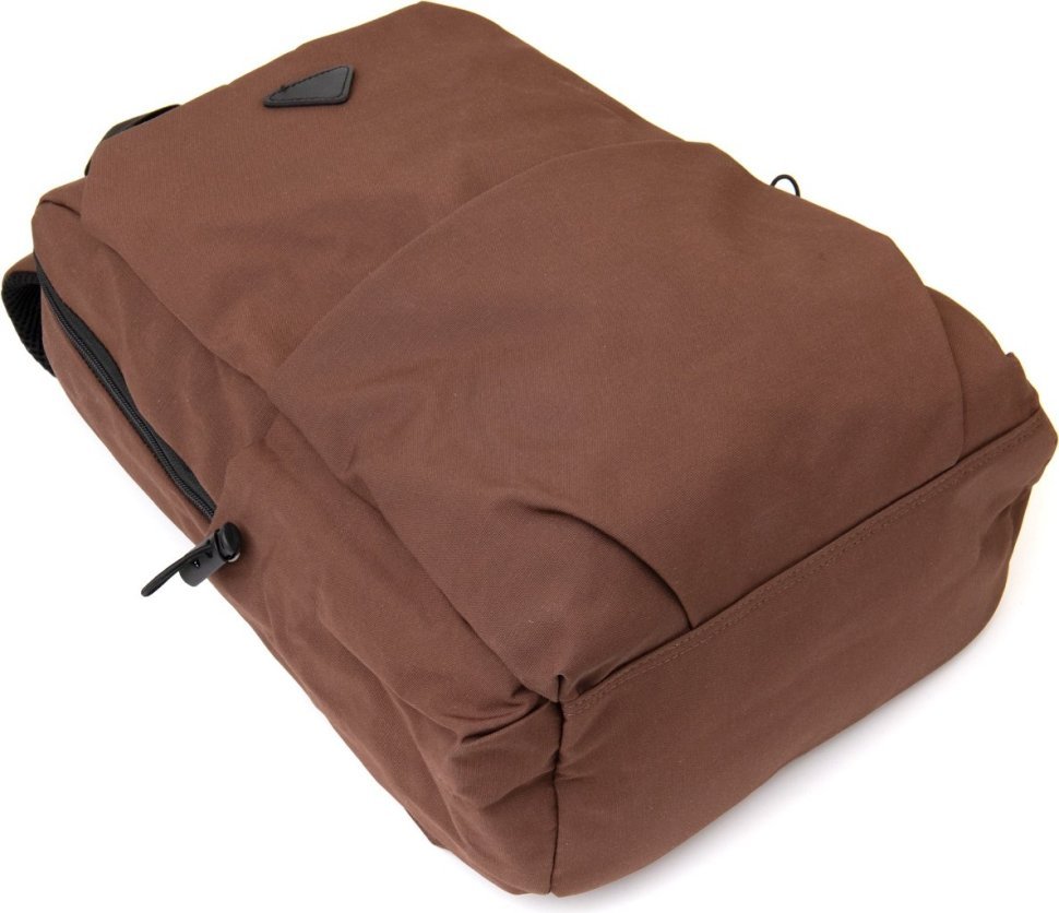 Коричневый рюкзак из текстиля с отделением под ноутбук Vintage (20626)