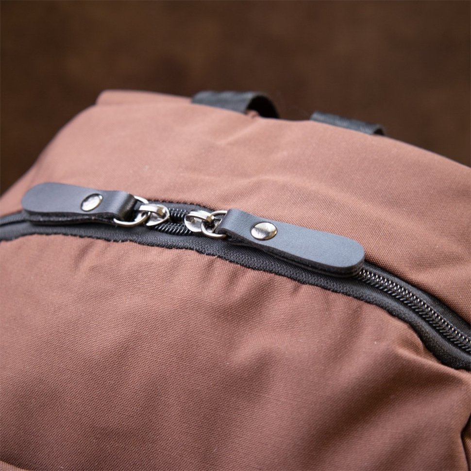 Коричневый рюкзак из текстиля с отделением под ноутбук Vintage (20626)