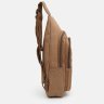 Чоловіча тактична сумка-слінг із коричневого текстилю Monsen (22162) - 4