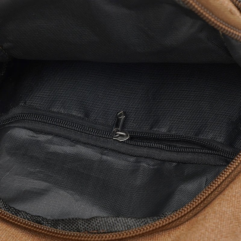 Чоловіча тактична сумка-слінг із коричневого текстилю Monsen (22162)