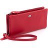 Кожаный женский кошелек-клатч красного цвета на две молнии ST Leather 1767430 - 2
