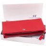 Кожаный женский кошелек-клатч красного цвета на две молнии ST Leather 1767430 - 8